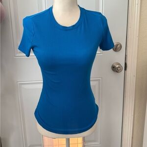 Nine West Vibrant Blue Short Sleeve Tee